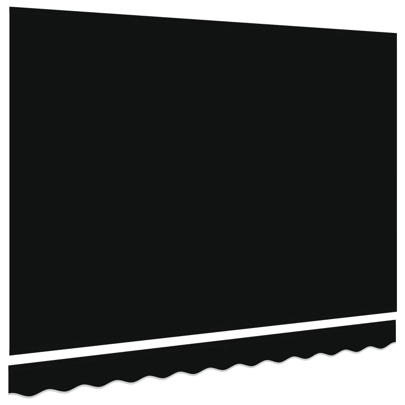 vidaXL Markīzes rezerves audums Melna 330 x 245 cm Poliesters