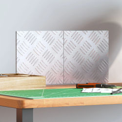 vidaXL Trepju paklājs Kvadrātveida 2 pcs Sudraba 20 x 20 cm Alumīnijs