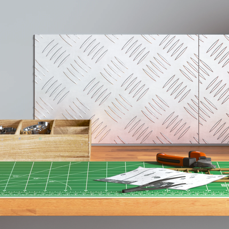 vidaXL Trepju paklājs Taisnstūra 2 pcs Sudraba 30 x 20 cm Alumīnijs