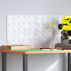 vidaXL Trepju paklājs Taisnstūra 4 pcs Sudraba 40 x 20 cm Alumīnijs