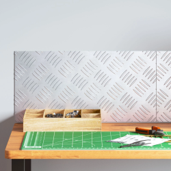 vidaXL Trepju paklājs Taisnstūra 2 pcs Sudraba 50 x 25 cm Alumīnijs