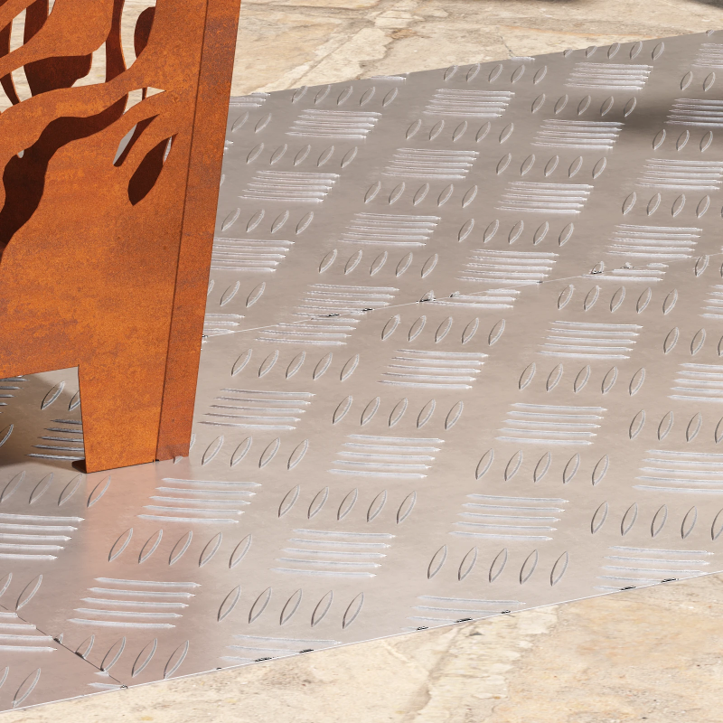 vidaXL Trepju paklājs Taisnstūra 4 pcs Sudraba 100 x 40 cm Alumīnijs