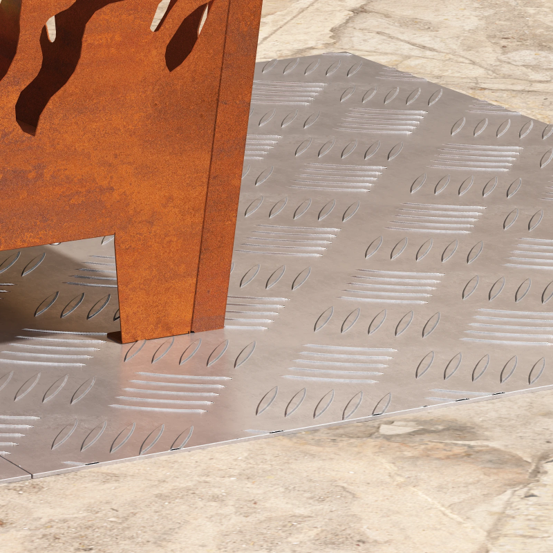 vidaXL Trepju paklājs Taisnstūra 2 pcs Sudraba 60 x 50 cm Alumīnijs