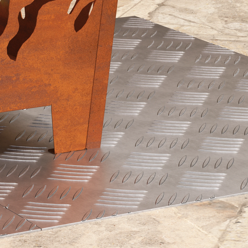 vidaXL Trepju paklājs Taisnstūra 2 pcs Sudraba 70 x 50 cm Alumīnijs