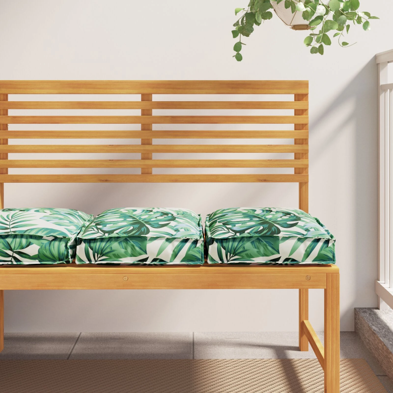 vidaXL Spilvens Lapa 2 pcs Lapu raksts 40 x 40 x 8 cm Oksforda audums