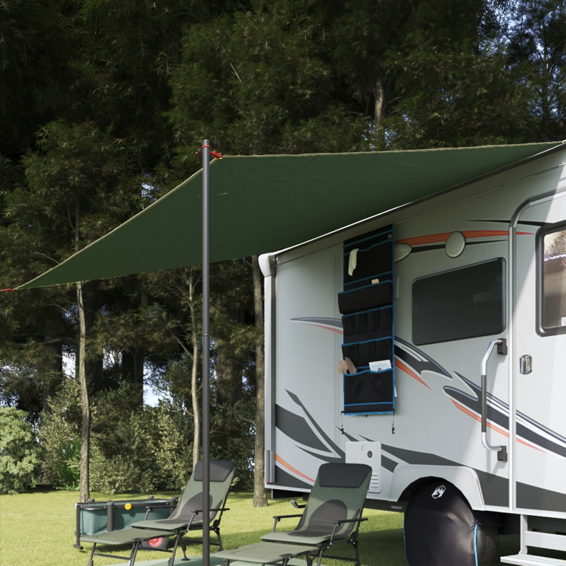 vidaXL Ūdensizturīgs Tarp ar jumtu Zaļa