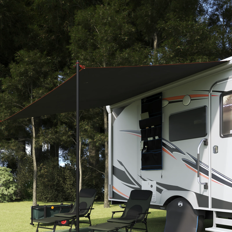 vidaXL Ūdensizturīgs Tarp ar jumtu Pelēka un oranža