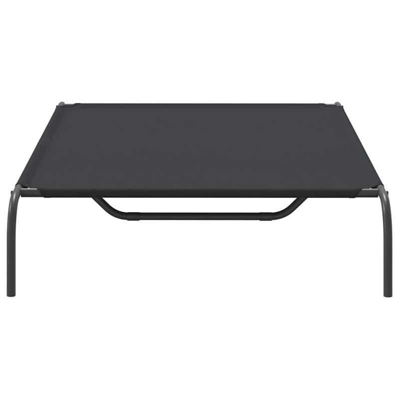 vidaXL paaugstināta suņu gulta, melna 130x80x20 cm, Oksfordas audums