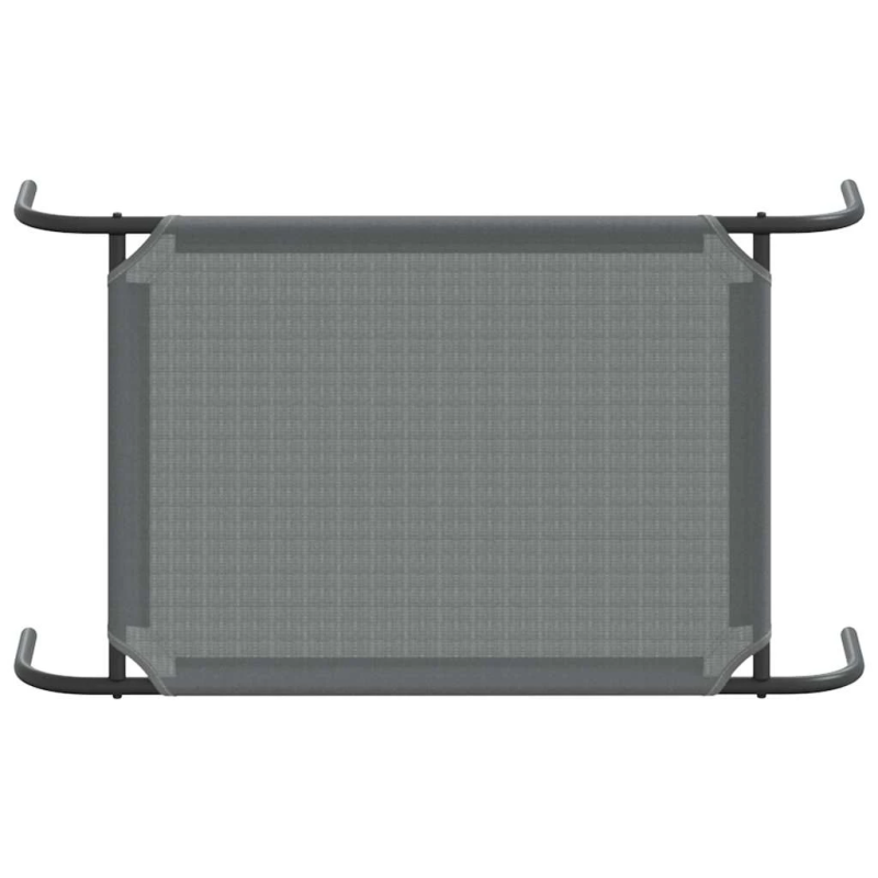 vidaXL Paaugstināta Suņu Gulta Pelēka 90x50x20 cm Tekstilēns tērauds