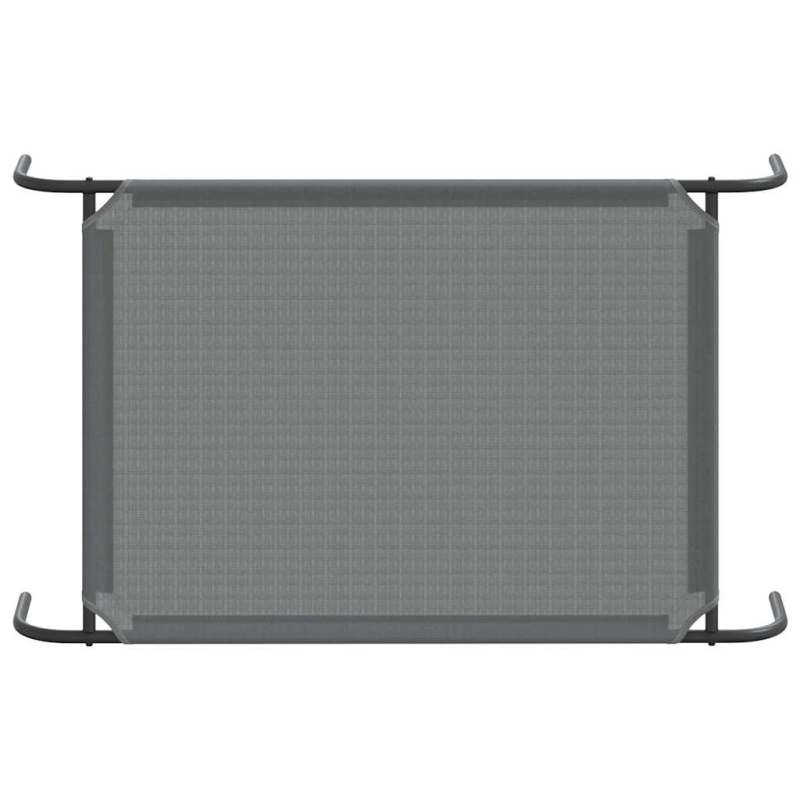 vidaXL Paaugstināta suņu gulta pelēka 110x65x20 cm Tekstilēns tērauds