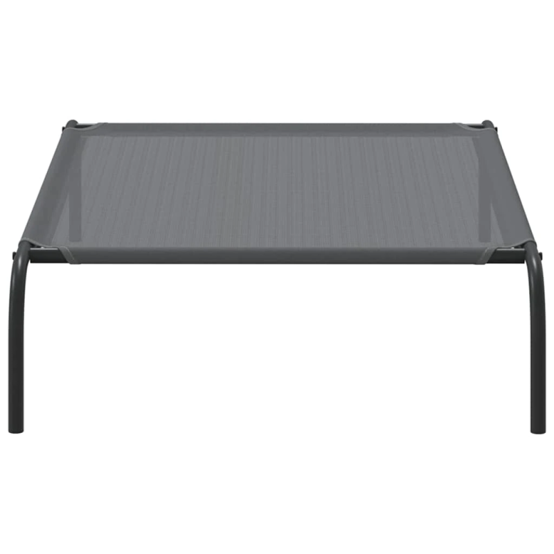 vidaXL Paaugstināta suņu gulta pelēka 110x65x20 cm Tekstilēns tērauds