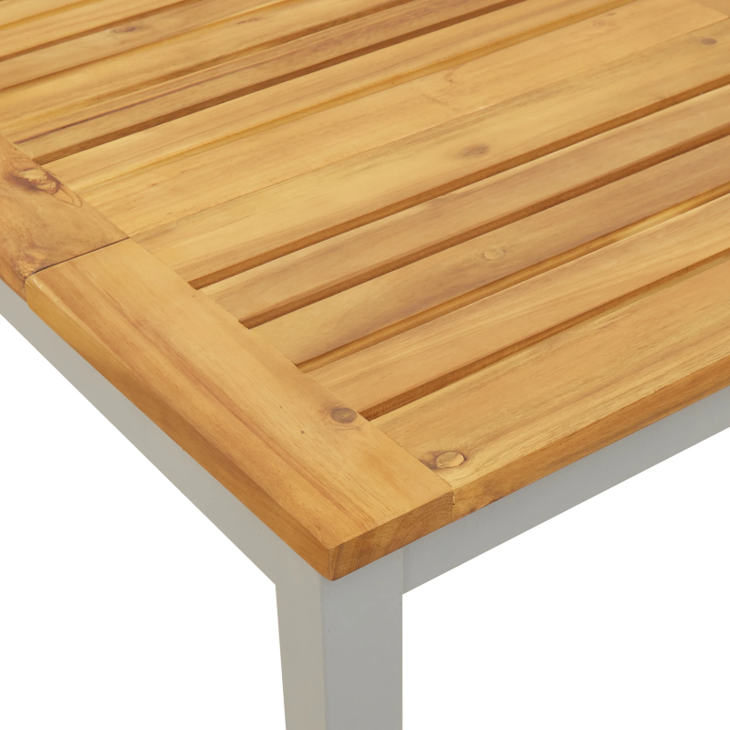 vidaXL Sauļošanās zvilnis Pelēka 200 x 55 x 35 cm Cietā akācijas koks