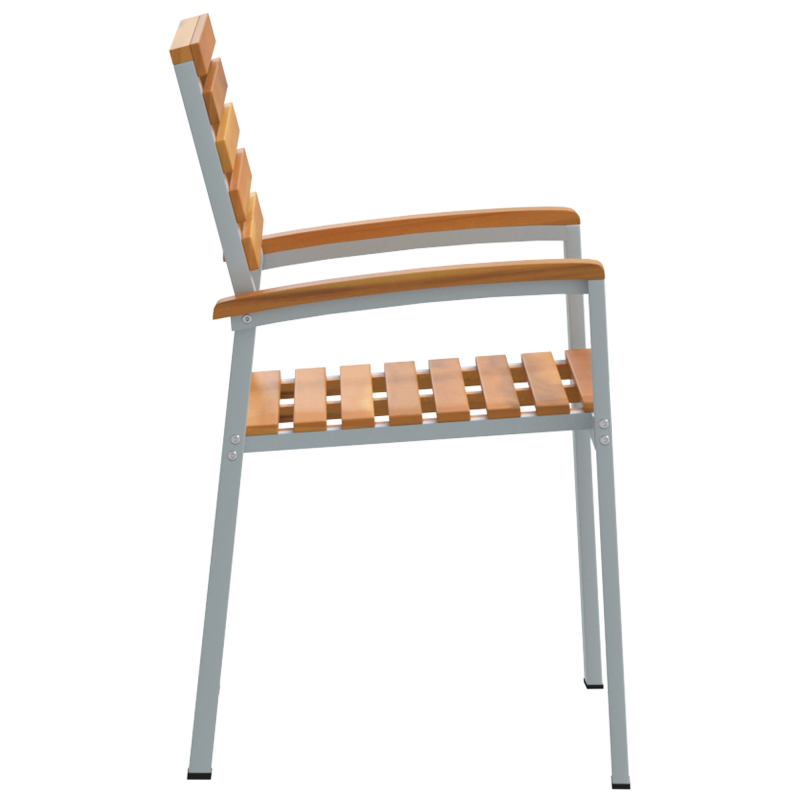 vidaXL Dārza krēsls 2 pcs Brūna 56 x 57 x 87 cm Cietā akācijas koks