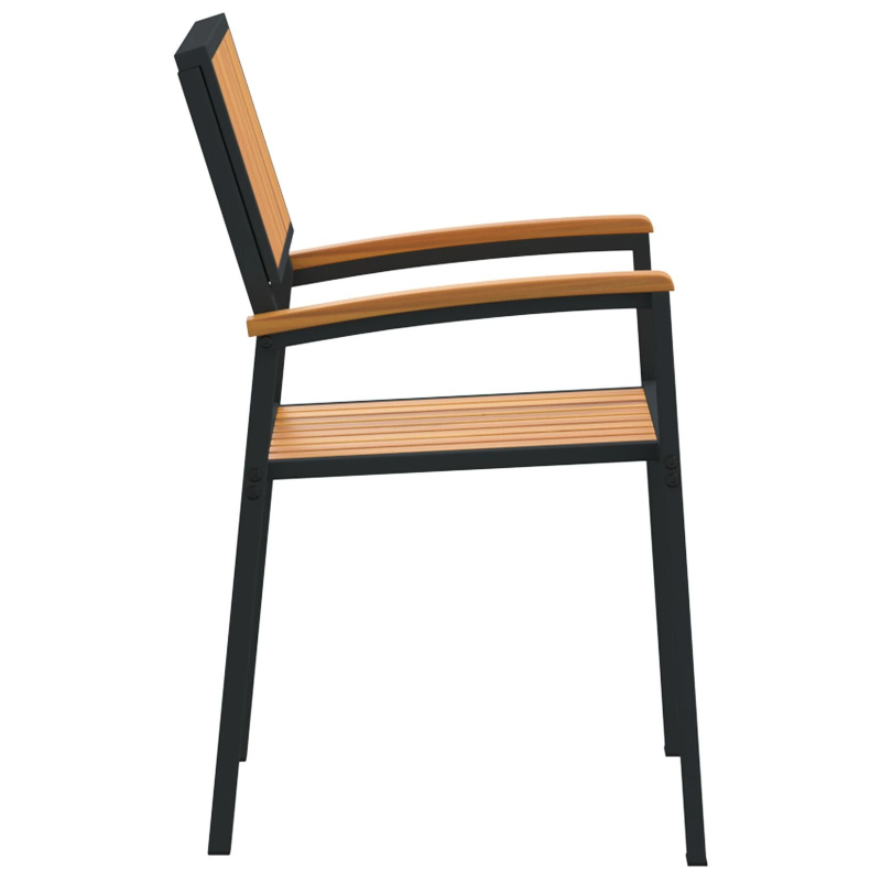 vidaXL Saliekamā krēsls 2 pcs Brūna 56 x 57 x 87 cm