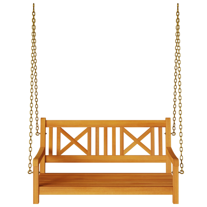 vidaXL Šūpoļu sols Brūna 110 x 56 x 58.5 cm Cietā akācijas koks