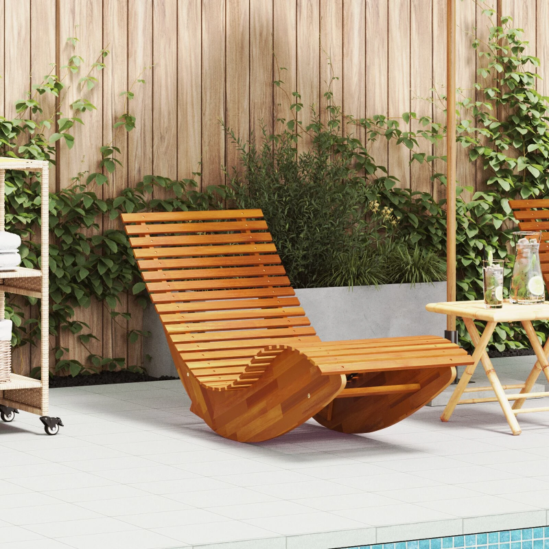 vidaXL Dīvāns 2 pcs Brūna 154 x 60 x 74 cm Cietā akācijas koks