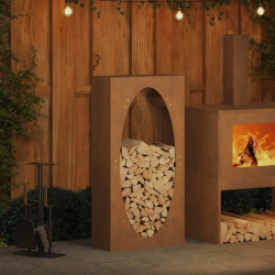 vidaXL malkas plaukts 50x23x100 cm, laikapstākļiem izturīgs tērauds