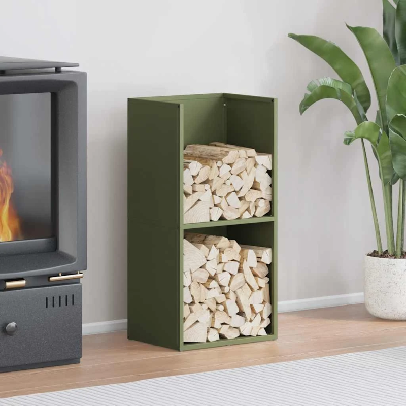 vidaXL Malkas plaukts, olīvu zaļa 40x30x80 cm auksti velmēts tērauds