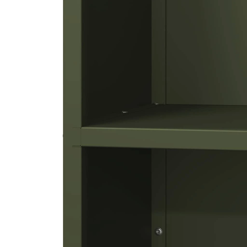 vidaXL Malkas plaukts, olīvu zaļa 40x30x80 cm auksti velmēts tērauds