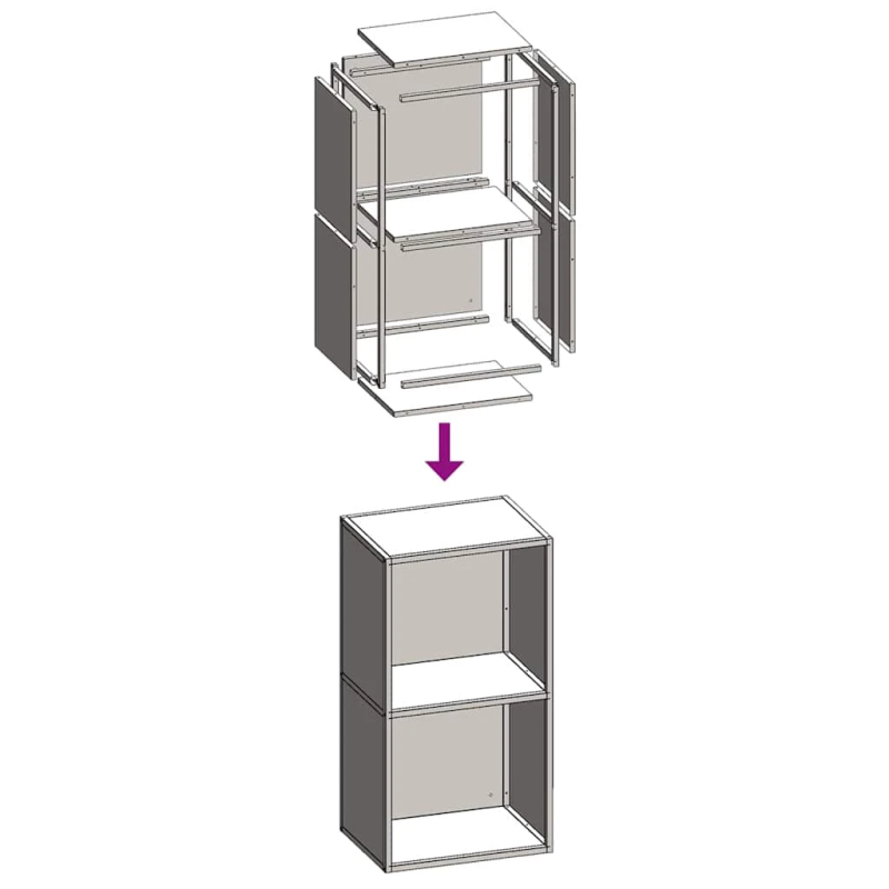 vidaXL Malkas plaukts, balta, 40x30x75 cm, auksti velmēts tērauds