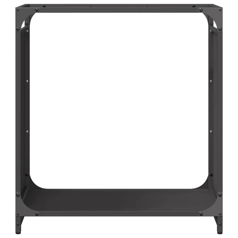 vidaXL Malkas plaukts, melns, 60x28x65 cm, auksti velmēts tērauds