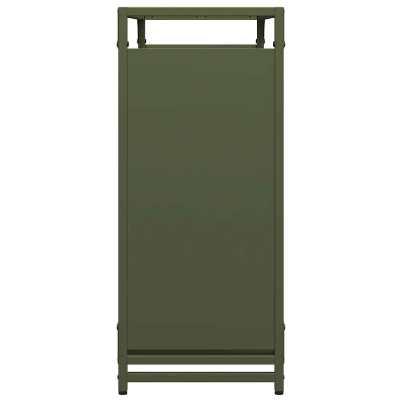 vidaXL Malkas plaukts, olīvu zaļa 90x28x65 cm auksti velmēts tērauds