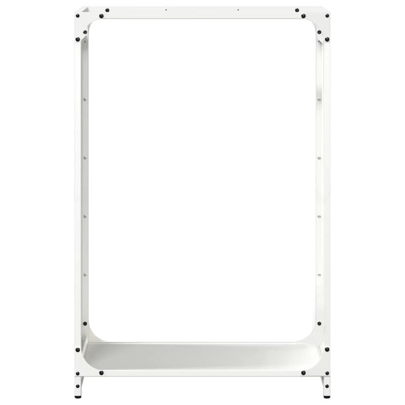 vidaXL malkas plaukts, balta, 60x28x90 cm, auksti velmēts tērauds