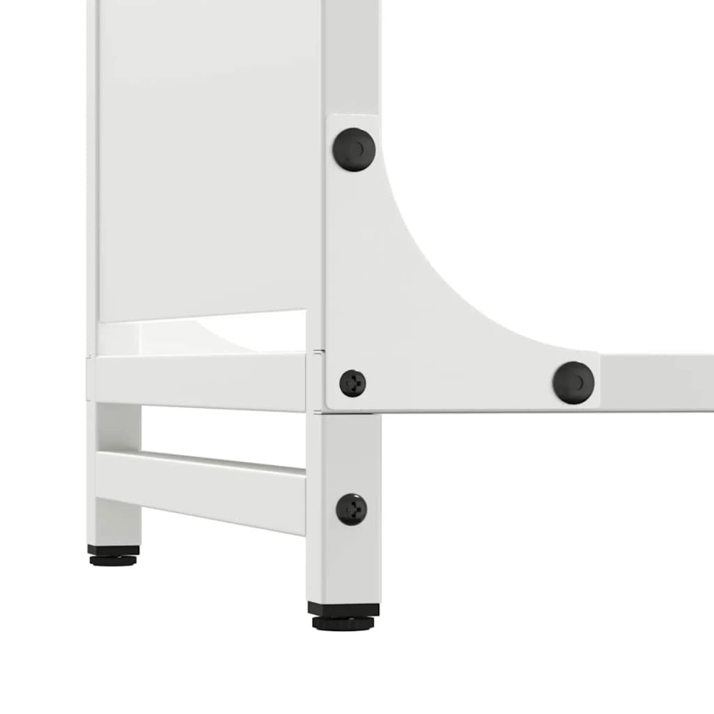 vidaXL malkas plaukts, balta, 60x28x90 cm, auksti velmēts tērauds