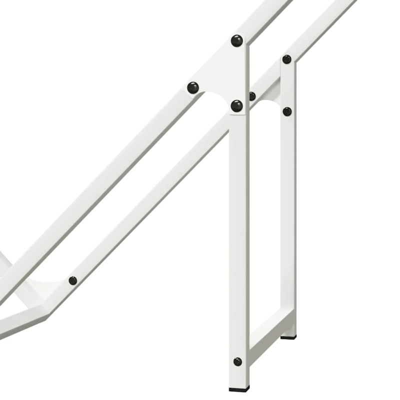 vidaXL Malkas plaukts Balts 100x25x100 cm Auksti velmēts tērauds