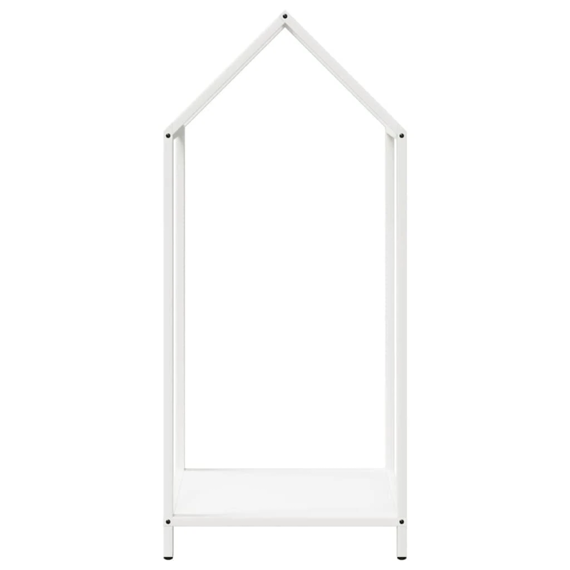 vidaXL malkas plaukts, balta, 40x25x90 cm, auksti velmēts tērauds