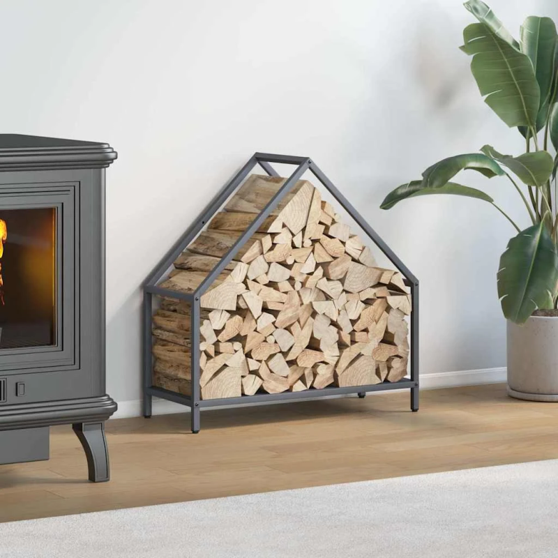 vidaXL malkas plaukts antracīts 60x25x60 cm auksti velmēts tērauds