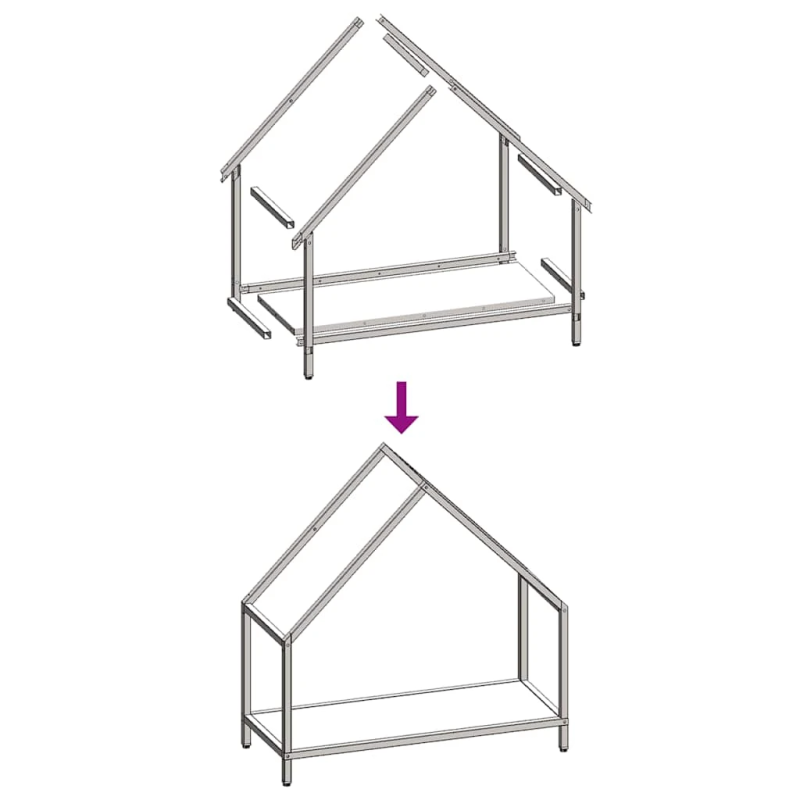 vidaXL malkas plaukts antracīts 60x25x60 cm auksti velmēts tērauds