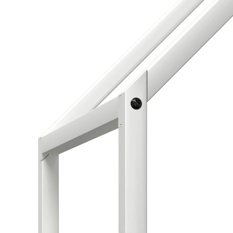 vidaXL malkas plaukts, balta, 60x25x90 cm, auksti velmēts tērauds