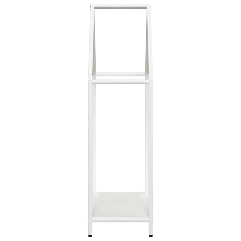 vidaXL malkas plaukts, balta, 60x25x90 cm, auksti velmēts tērauds