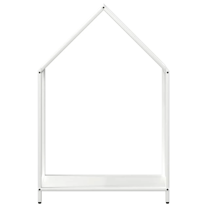 vidaXL malkas plaukts, balta, 60x25x90 cm, auksti velmēts tērauds