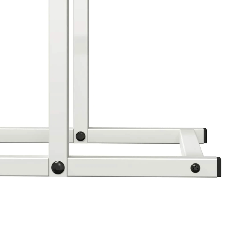 vidaXL malkas plaukts, balta, 50x25x60 cm, auksti velmēts tērauds