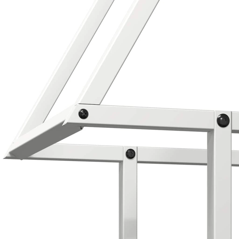 vidaXL malkas plaukts, balta, 50x25x60 cm, auksti velmēts tērauds