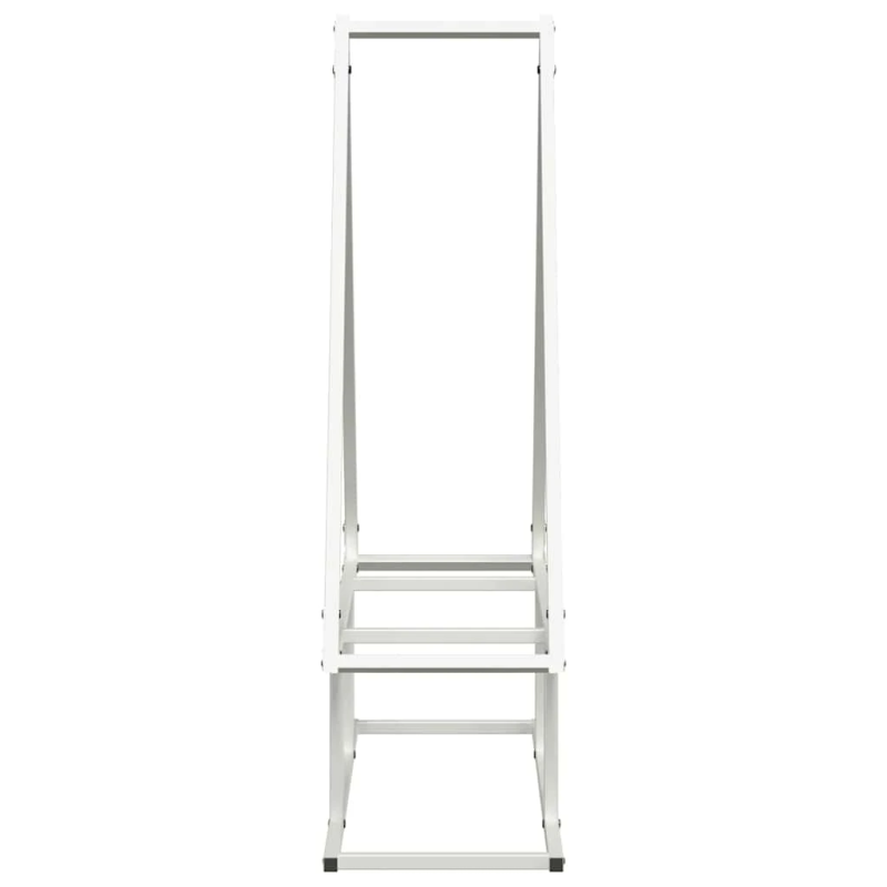 vidaXL malkas plaukts, balta, 80x25x90 cm, auksti velmēts tērauds