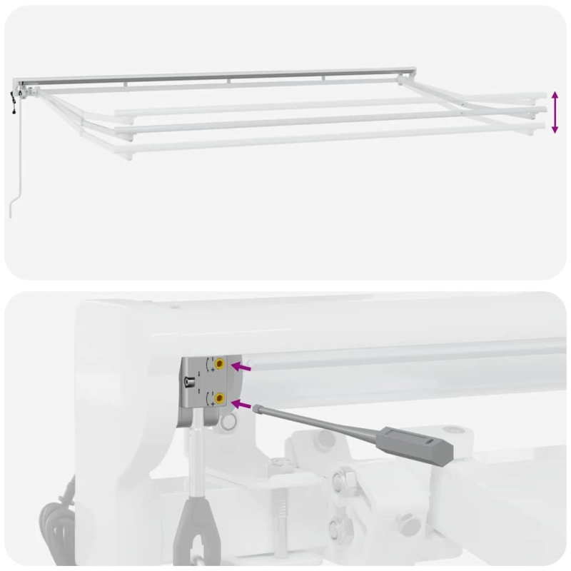 vidaXL Izvelkams jumtiņš Burgundija 350 x 200 cm Poliesters un metāls