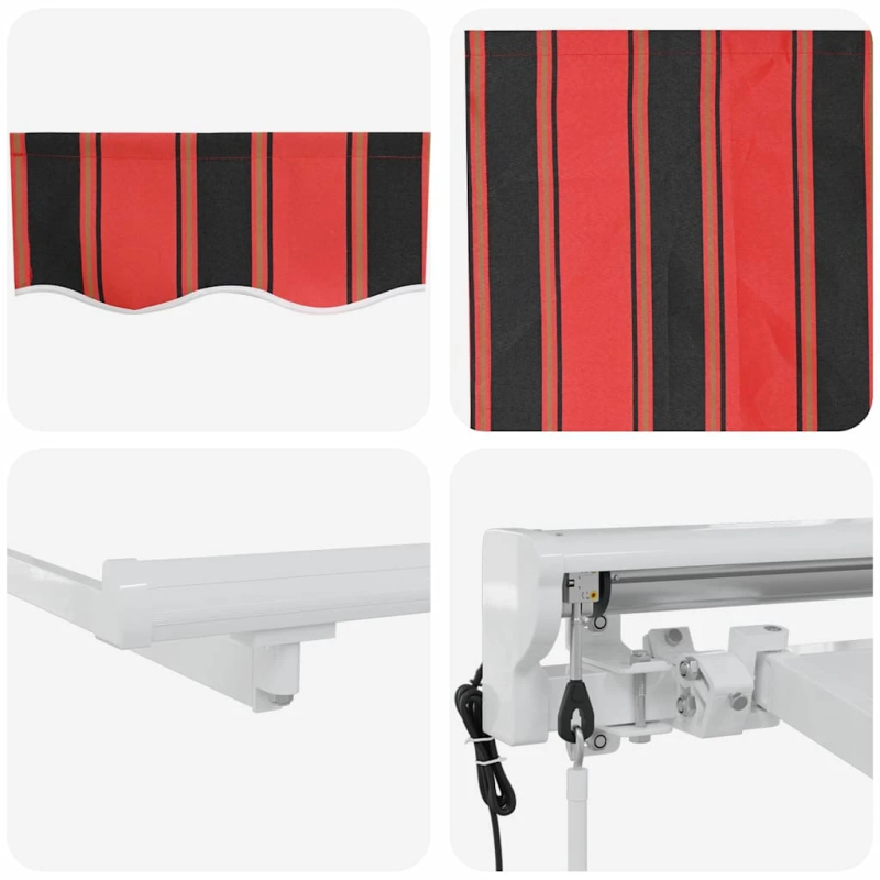 vidaXL Izvelkams jumtiņš Oranža un melna 400 x 200 cm