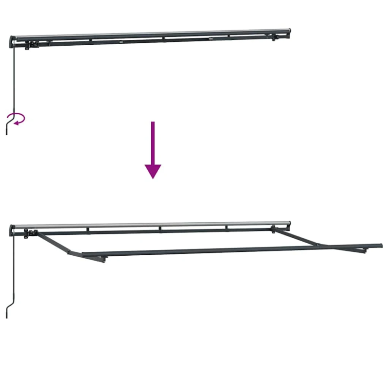 vidaXL Izvelkams jumtiņš Oranža 400 x 200 cm audums