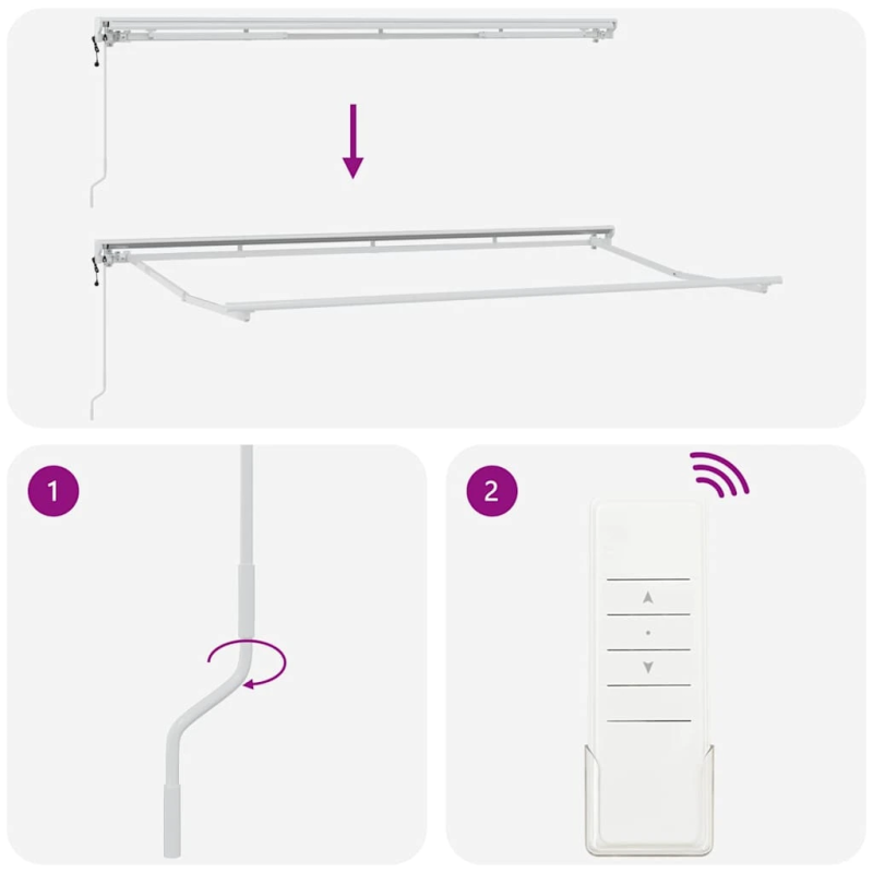 vidaXL Izvelkams jumtiņš Burgundija 400 x 200 cm Poliesters un metāls