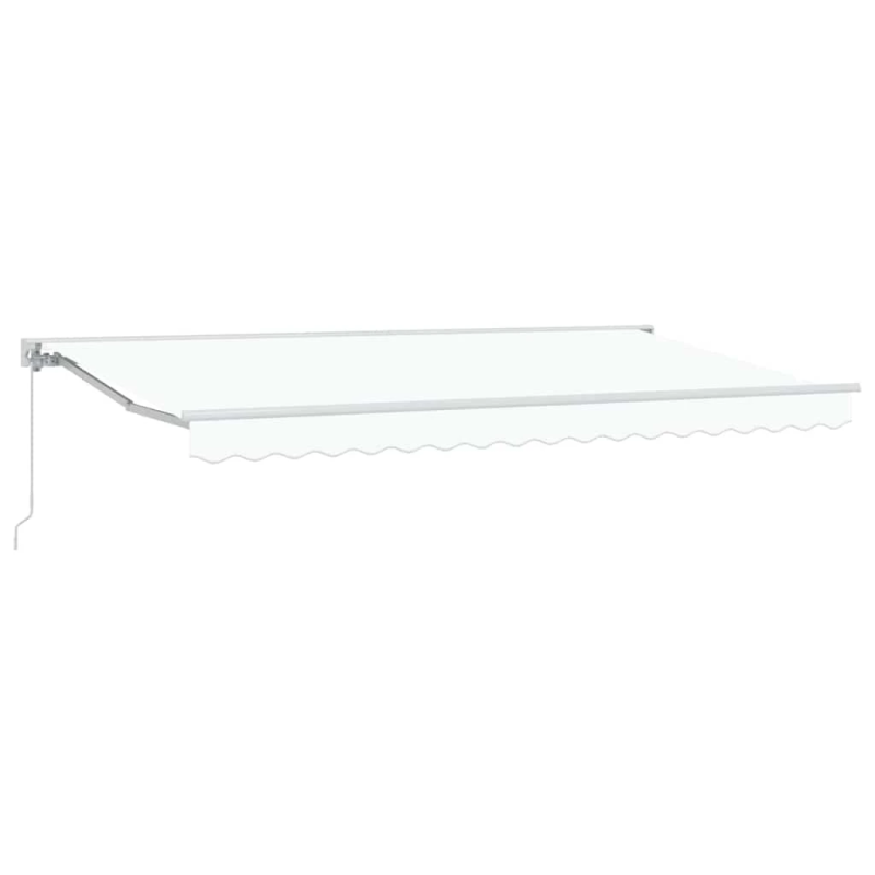 vidaXL Izvelkams jumtiņš Balts 400 x 200 cm Poliesters un metāls