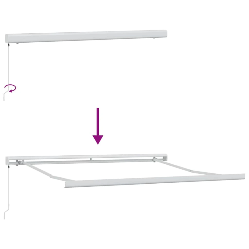 vidaXL Izvelkams jumtiņš Daudzkrāsains 300 x 250 cm Audums un Metāls