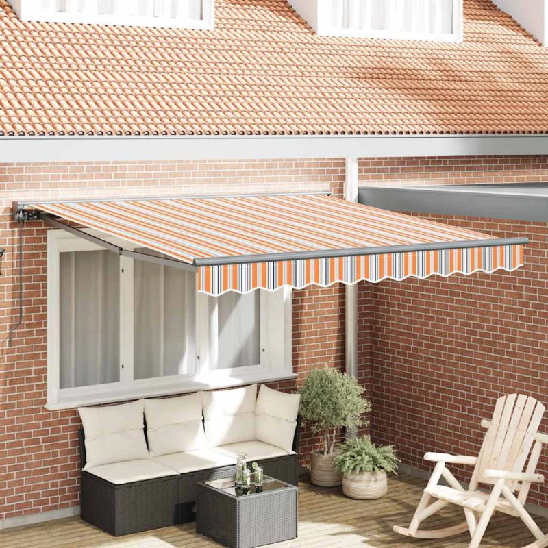 vidaXL Izvelkams jumtiņš Zila un oranža 300 x 250 cm