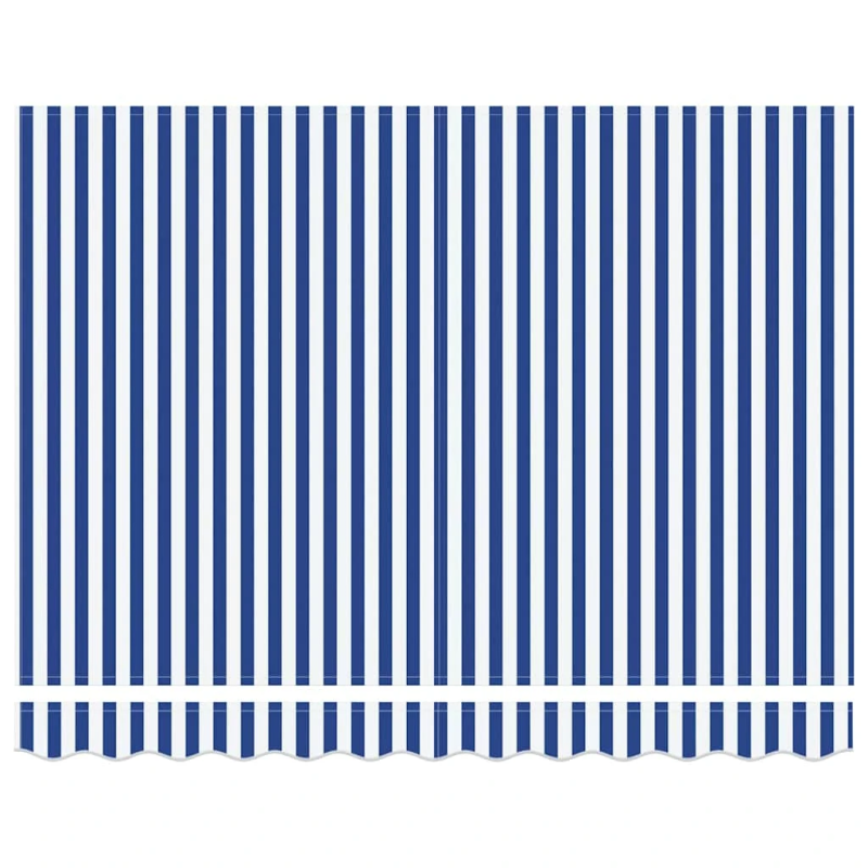 vidaXL Izvelkams jumtiņš Zila un balta 350 x 250 cm