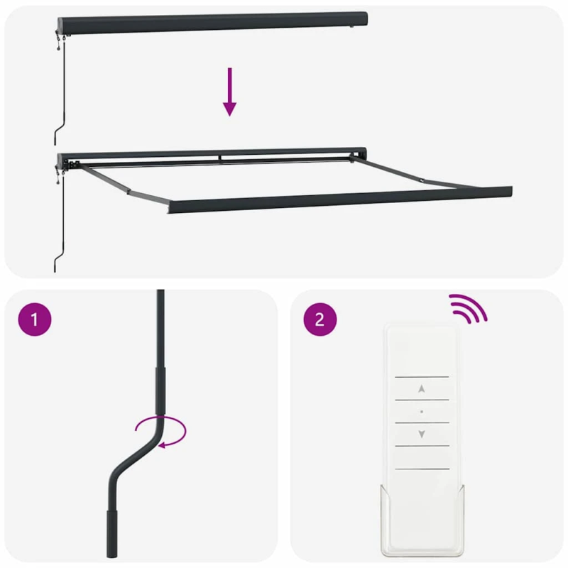 vidaXL Markīze Oranžs un brūns 350 x 250 x 165 cm