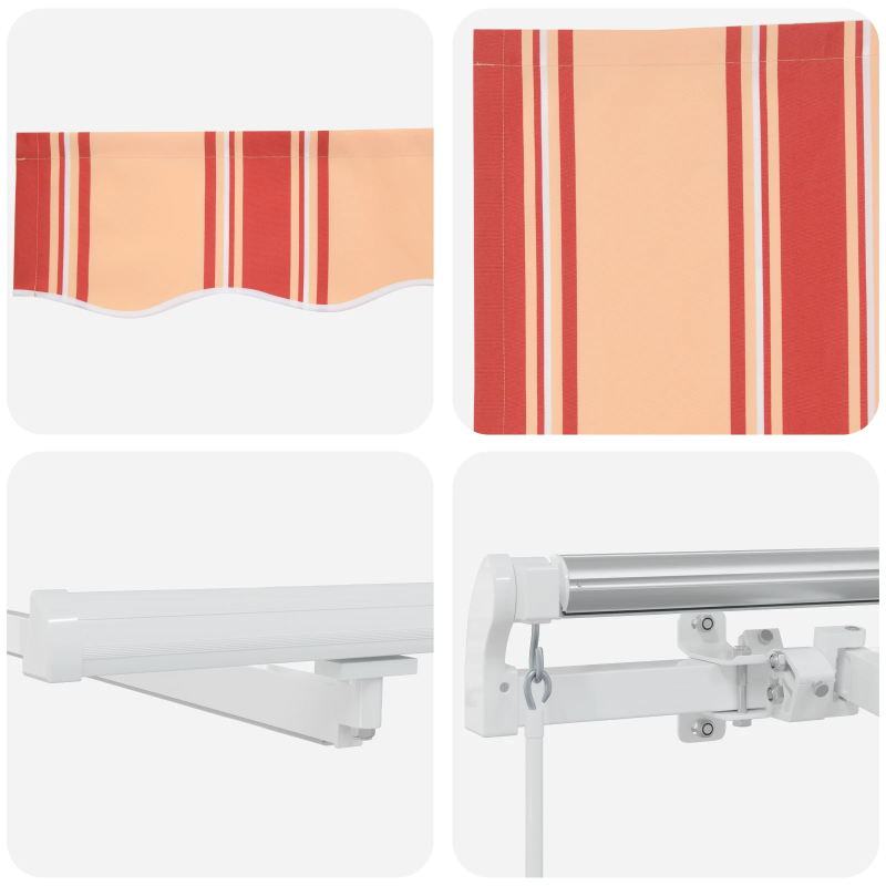 vidaXL Izvelkams jumtiņš ar 350 x 250 cm audums