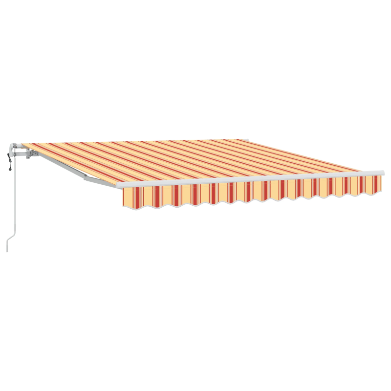vidaXL Izvelkams jumtiņš Dzeltena un oranža 350 x 250 cm audums