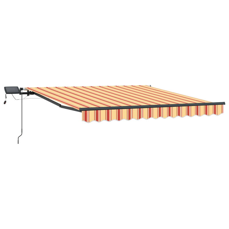 vidaXL Izvelkams jumtiņš dzeltena un oranža 350 x 250 cm audums